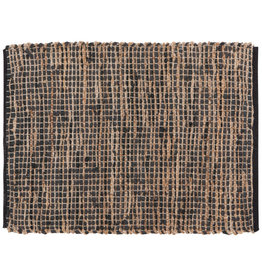 Danica Heirloom Chindi Leather Rug, Cooper Black