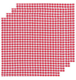 Danica Second Spin Red Gingham Napkins, set of 4
