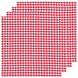 Danica Second Spin Red Gingham Napkins, set of 4