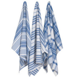 Danica Jumbo Royal Blue Dishtowels Set of 3