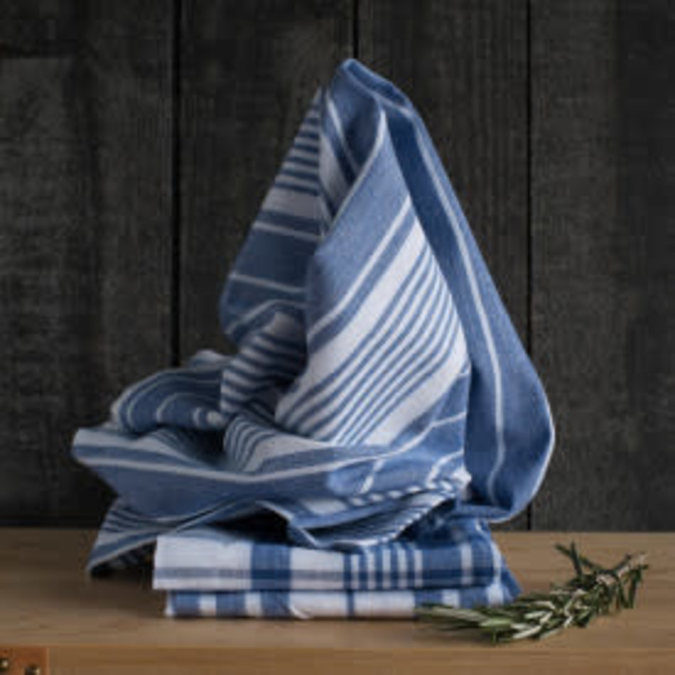Danica Jumbo Royal Blue Dishtowels Set of 3