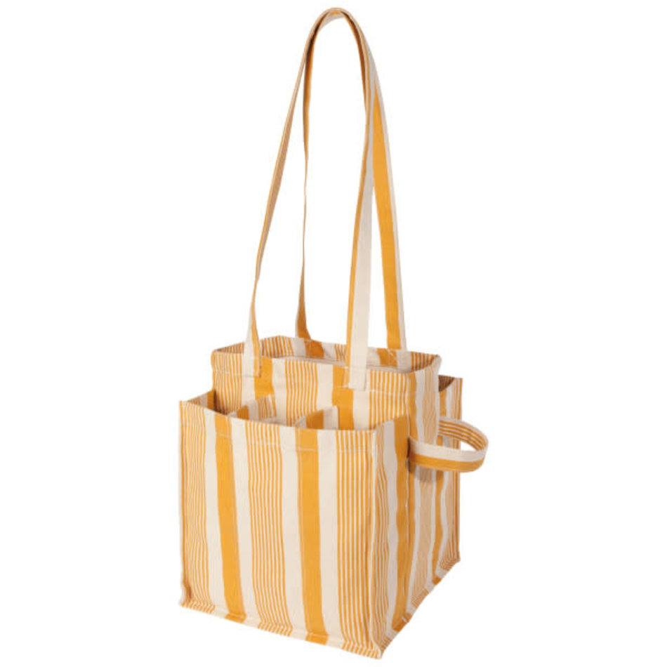 Danica Shopping Tote, Ochre Stripe