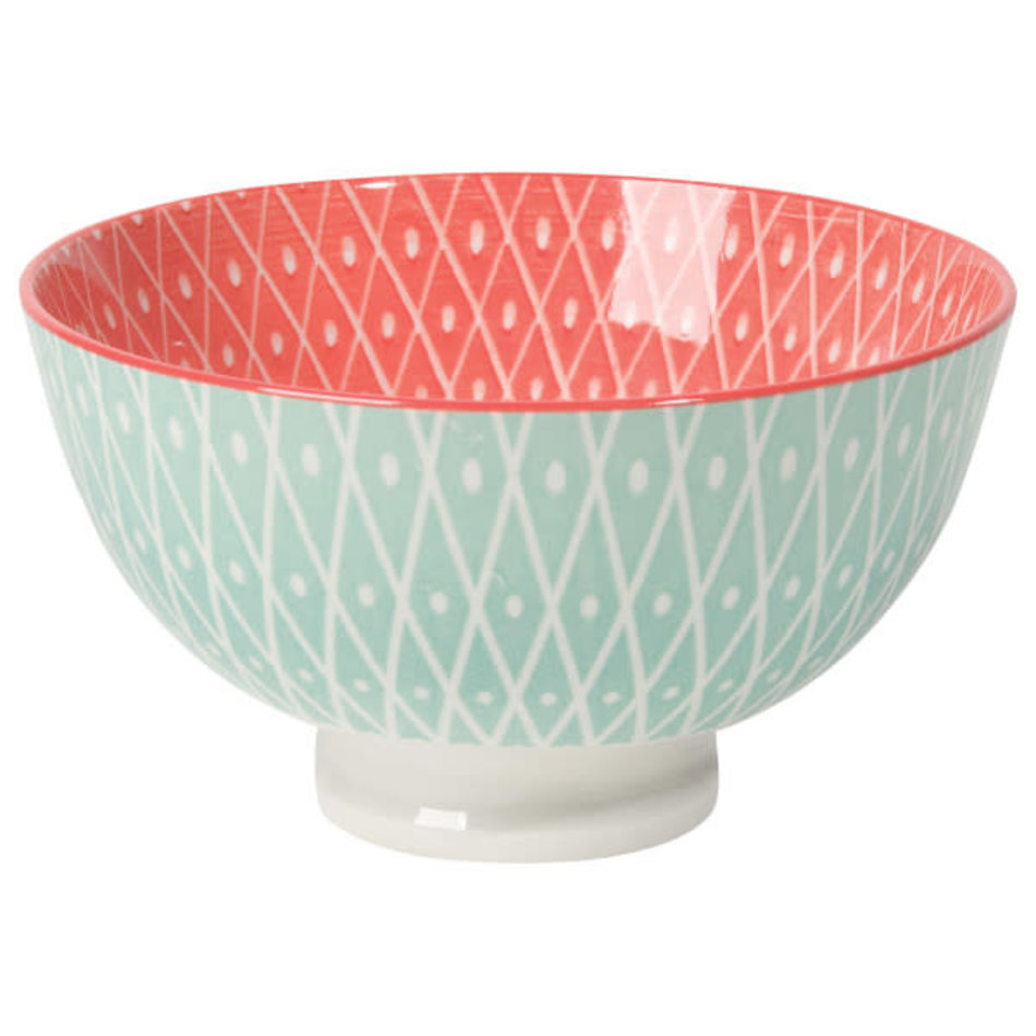 Danica Geo Pink Stamped Bowl 4"