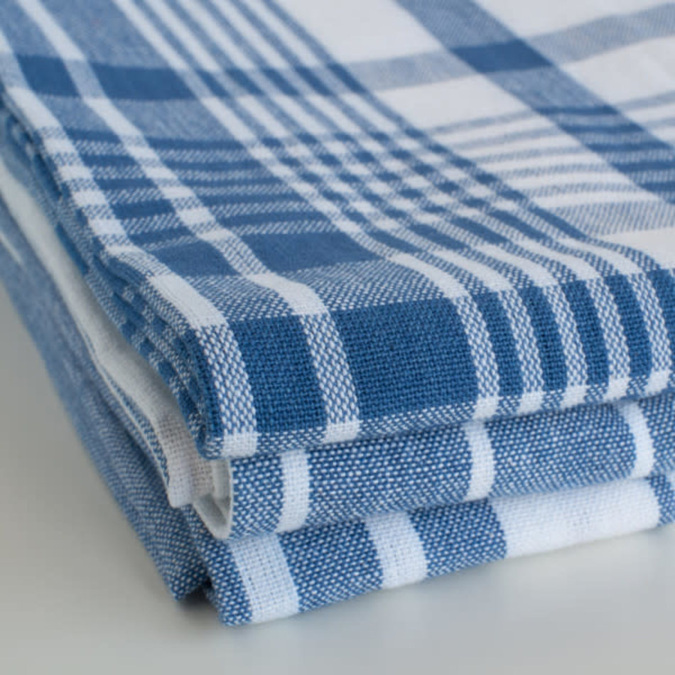Danica Jumbo Royal Blue Dishtowels Set of 3