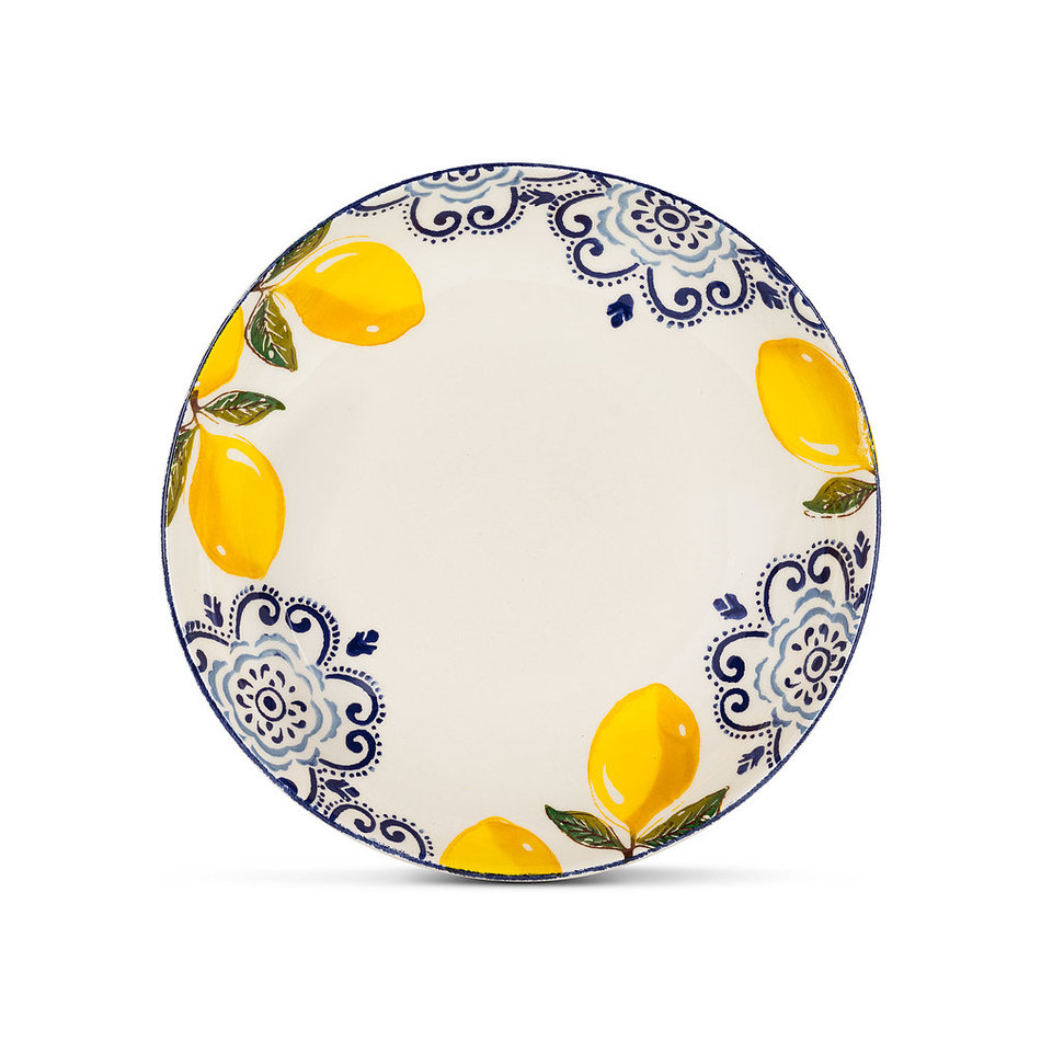 Sorrento Lemon Large Shallow Bowl, 12"
