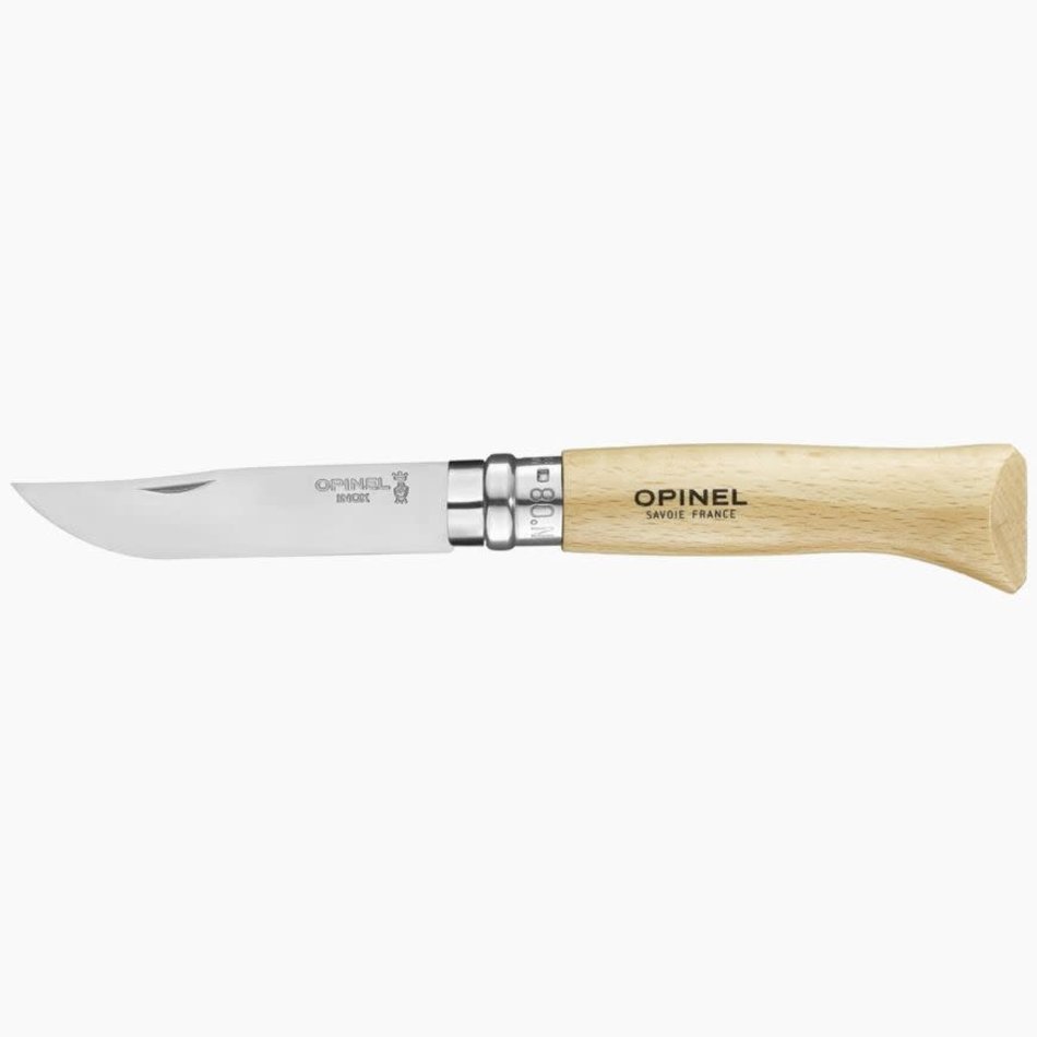 Opinel Tradition No. 8 Stainless Pocket Knife/Beechwood with Alpine Sheath