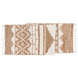 Danica Villa Jute/Cotton Table Runner, White