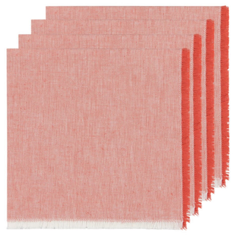 Danica Heirloom Chambray Napkins, Clay, set of 4