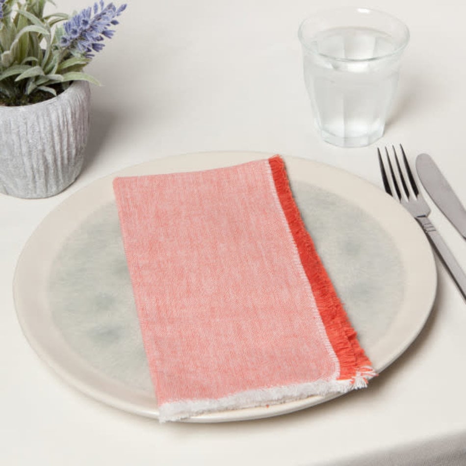 Danica Heirloom Chambray Napkins, Clay, set of 4