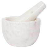 Danica White Marble Mortar and Pestle