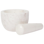 Danica White Marble Mortar and Pestle
