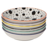 Now Designs Bits & Dots Multi Stamped Pinch Bowls Set of 6