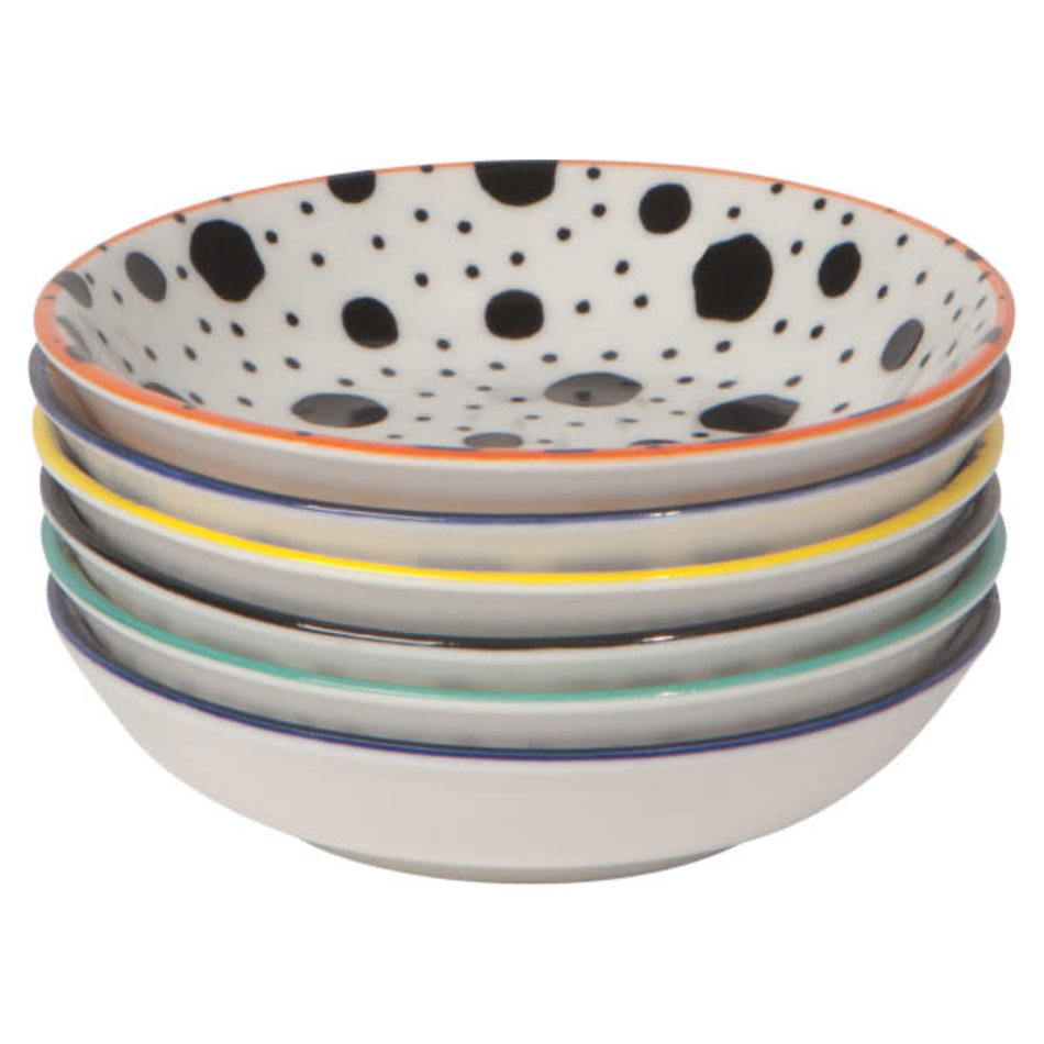 Now Designs Bits & Dots Multi Stamped Pinch Bowls Set of 6