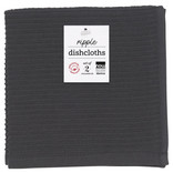 Now Designs Ripple Dishcloth, set of 2, Black