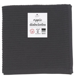 Now Designs Ripple Dishcloth, set of 2, Black