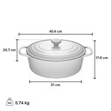 Le Creuset Le Creuset 6.3L/31cm Oval French Oven White