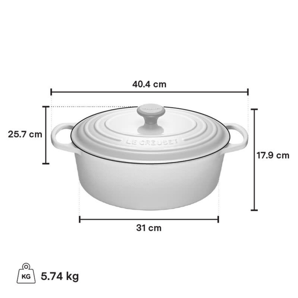 Le Creuset Le Creuset 6.3L/31cm Oval French Oven White