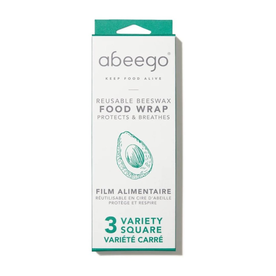 Abeego Beeswax Food Wrap, Variety Squares