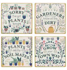 Smarty Plants Soak Up Coaster Set of 4