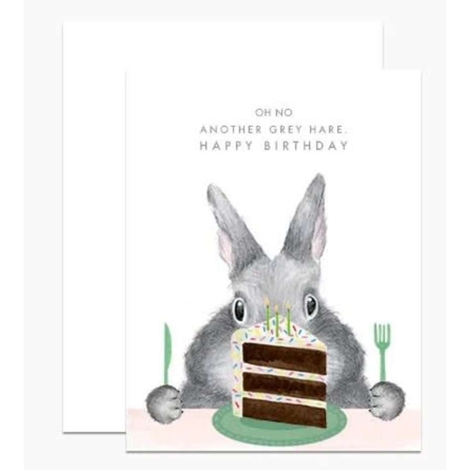 Card, Birthday Another Grey Hare