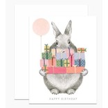 Card, Bunny Holding Gifts