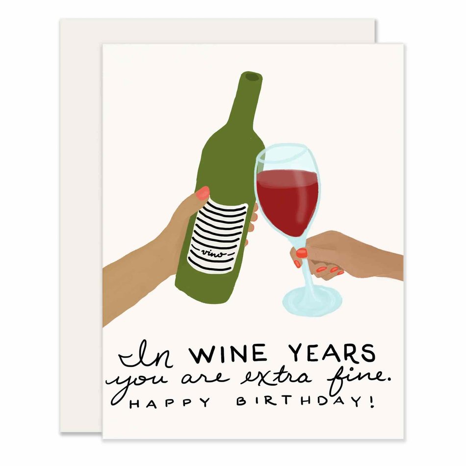 Card, Wine Years Birthday