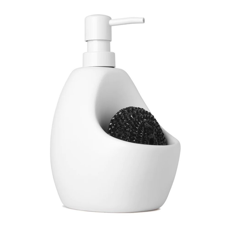 Umbra Joey Soap Pump and Scrubby, White