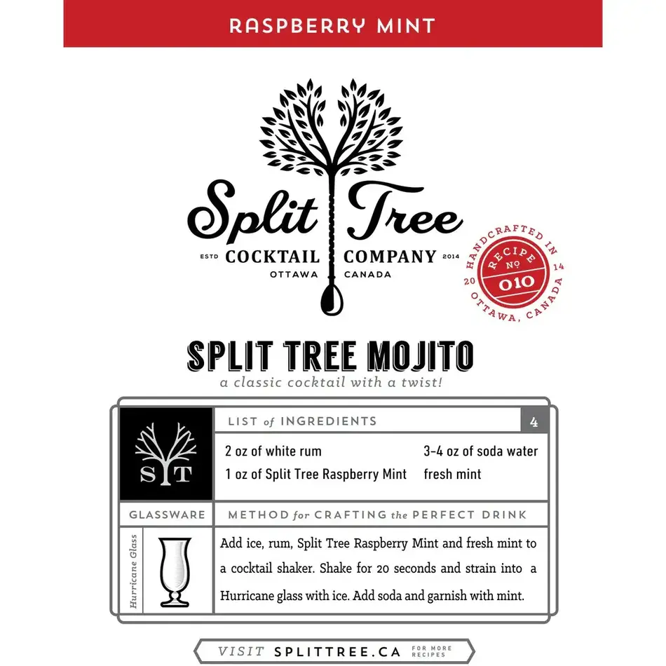 Split Tree Cocktail Co. Split Tree Cocktail Co. Raspberry Mint Cordial, 250ml