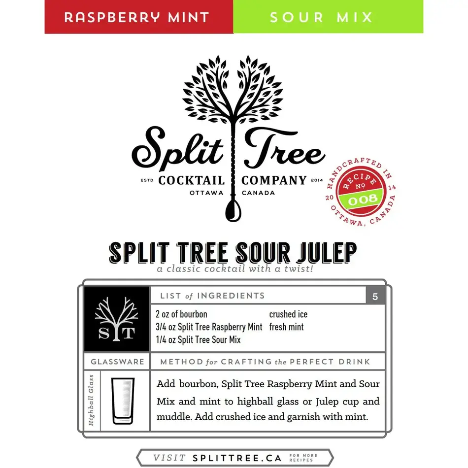 Split Tree Cocktail Co. Split Tree Cocktail Co. Raspberry Mint Cordial, 250ml