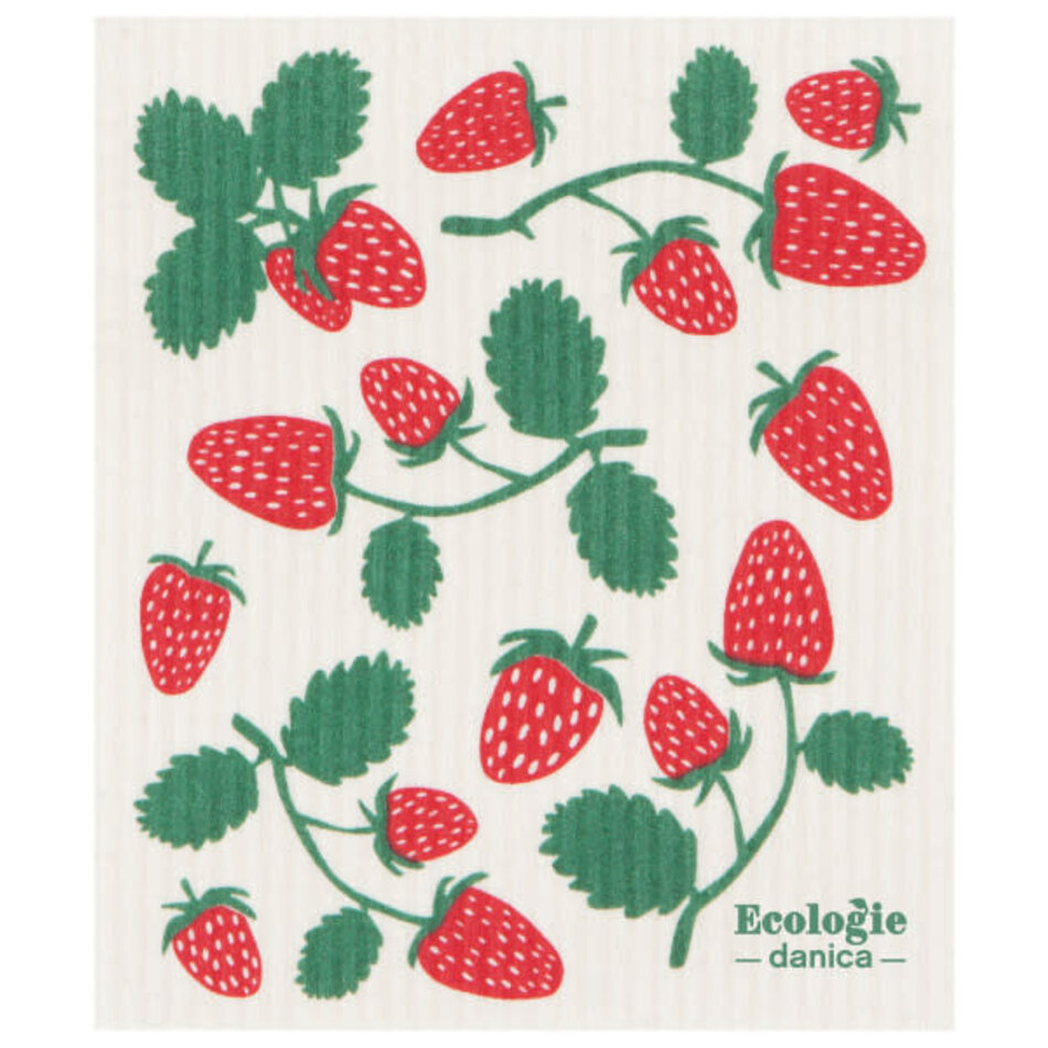 Danica Strawberries Swedish Dishcloth
