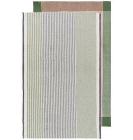 Danica Array Stripe Dishtowel, Set of 2, Jade Green