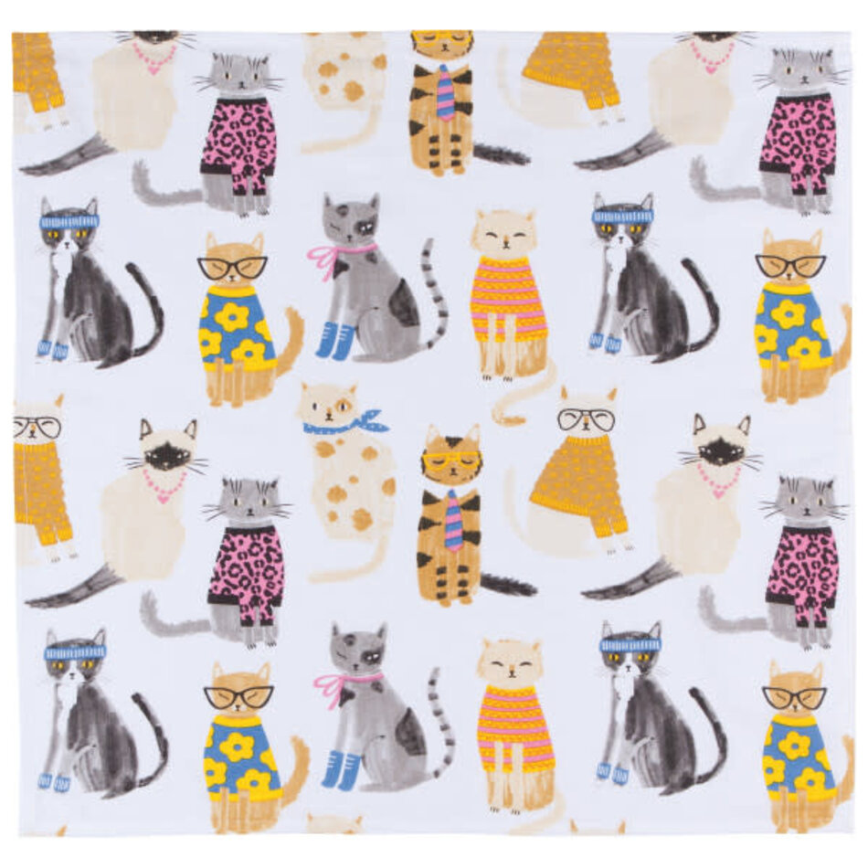 Danica Floursack Tea Towel, Feline Fine, set of 2