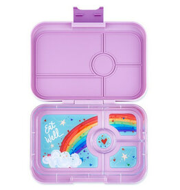 Yumbox Tapas 4 Compartment Seville Purple with Rainbow Tray