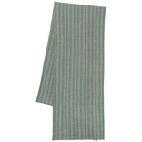 Danica Linen and Cotton Dishtowel, Jade Stripe