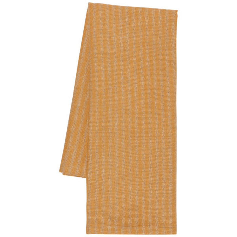 Danica Linen and Cotton Dishtowel, Ochre Stripe