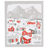 Danica Swedish Dishcloth, Snowy Village
