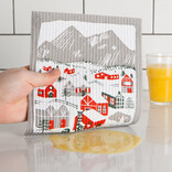 Danica Swedish Dishcloth, Snowy Village