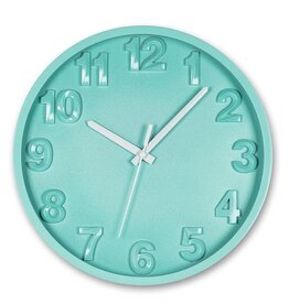 Bold Number Wall Clock, Turquoise
