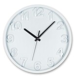 Bold Number Wall Clock, White