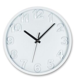 Bold Number Wall Clock, White