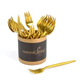 Natural Living Small Fork, Gold