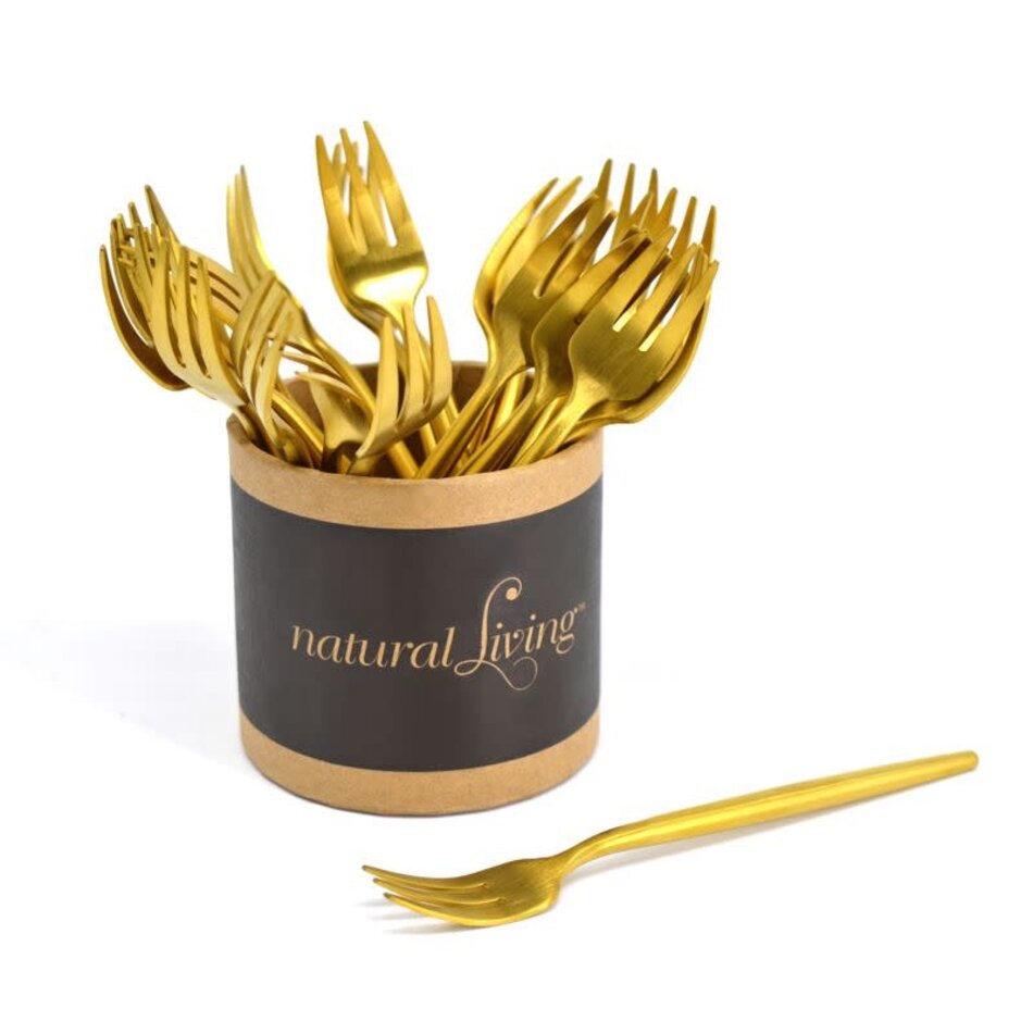 Natural Living Small Fork, Gold