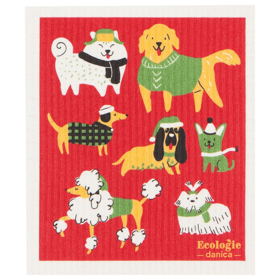 Danica Yule Dogs Swedish Dishcloth