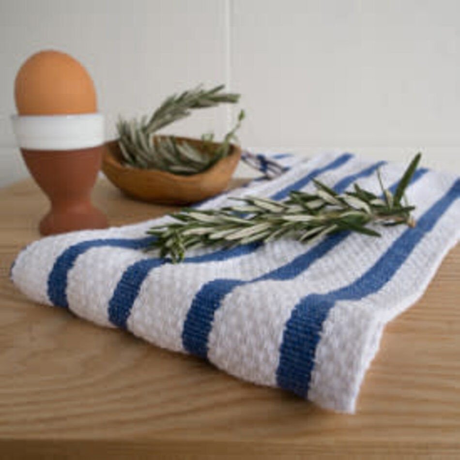 Danica Basketweave Royal Blue Dishtowel