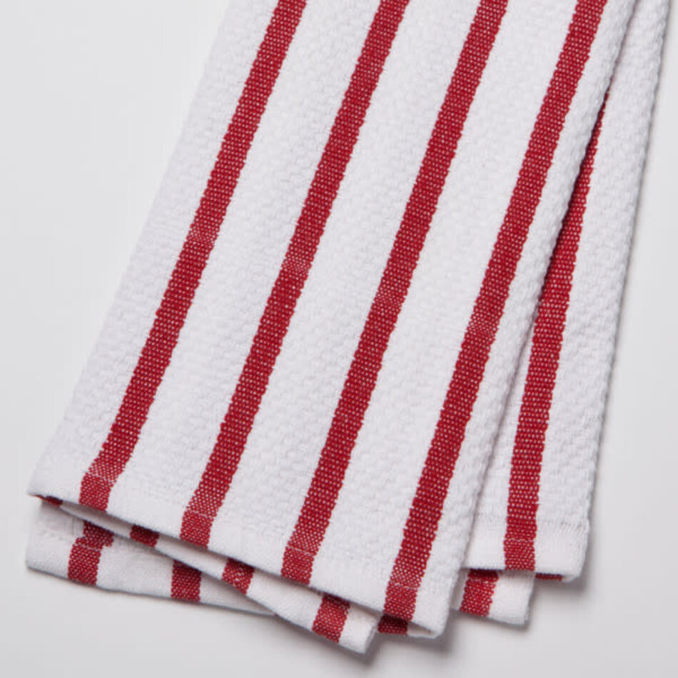 Danica Basketweave Red Dishtowel