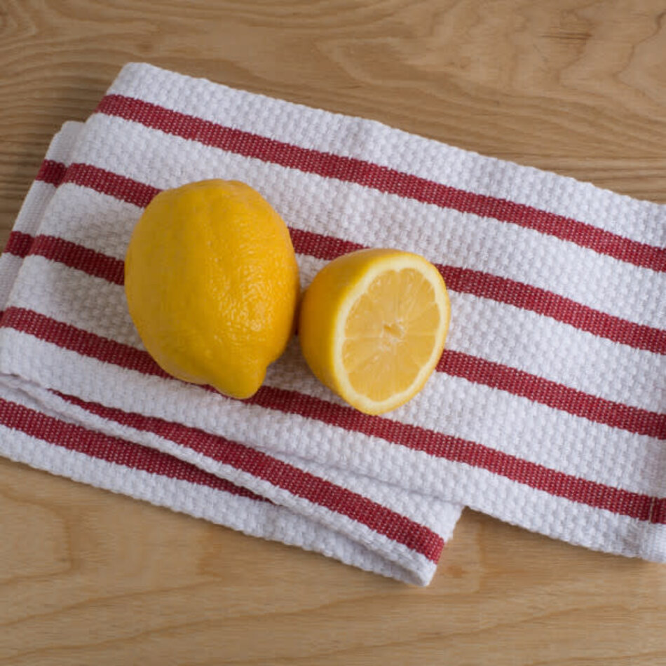Danica Basketweave Red Kitchen Towel