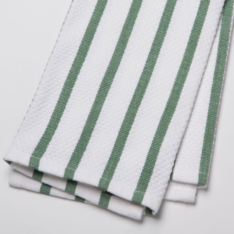 Danica Basketweave Elm Green Dishtowel