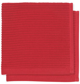 Danica Ripple Dishcloth, set of 2, Red