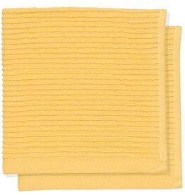 Danica Ripple Lemon Yellow Dishcloths Set of 2