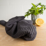 Danica Ripple Kitchen Towel, Black
